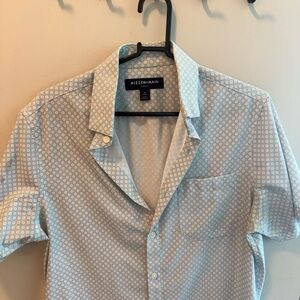 Mizzen+Main Sky Blue Geometric Men's Shirt